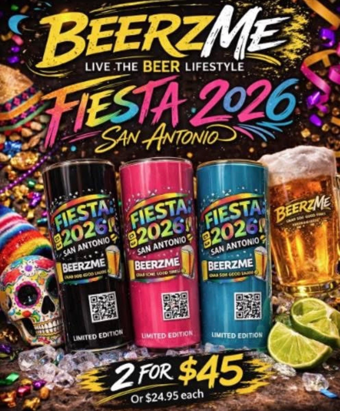 Fiesta BeerzMe Tumblers