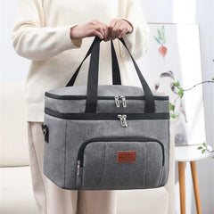 Double Layer Insulated Lunch Bag