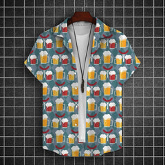 Beer Printed Hawaiian Shirt