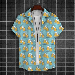 Beer Printed Hawaiian Shirt