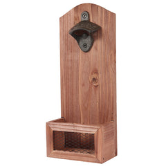 Wooden Wall Mounted Bottle Opener