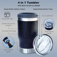 4-in-1 Insulated Can Cooler