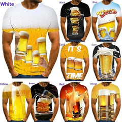 3D Beer Bubble Graphic Tee