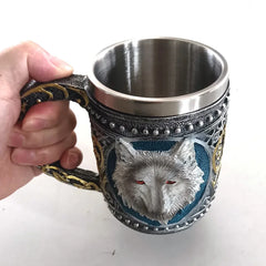 Viking Wood-Style Beer Mug