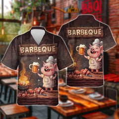 Men’s BBQ Pig Print Shirt