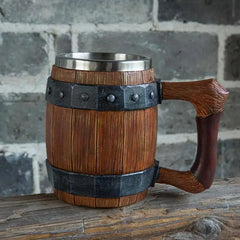 German Viking Barrel Beer Mug