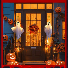 Glow-in-the-dark ghost Halloween decor