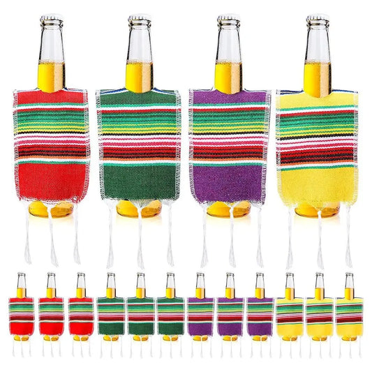Mini Sombrero Beer Bottle Poncho