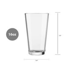4-Pack Clear Pint Glasses