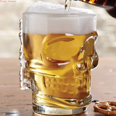 Pirate Skull Glass Beer Mug