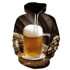 Printed Beer Hoodie