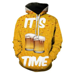 Printed Beer Hoodie