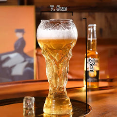 Trophy Shape Textured Beer Mug
