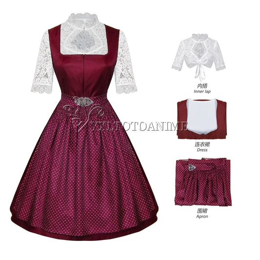 Women’s Red Oktoberfest Dirndl Dress