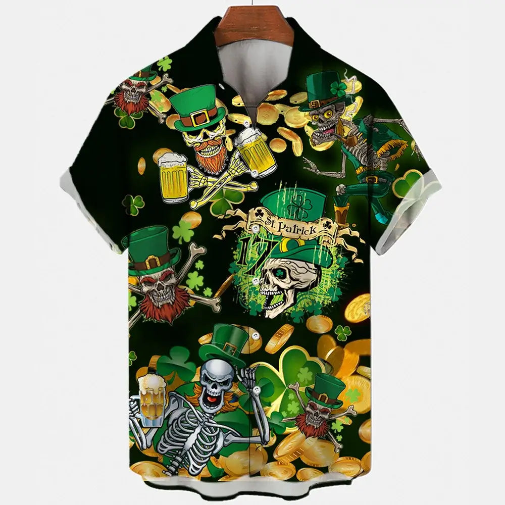 Harajuku Beer Festival Shirt – Funny Drunk Beer Cartoon 3D Hawaiian Tee