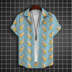 Beer Printed Hawaiian Shirt