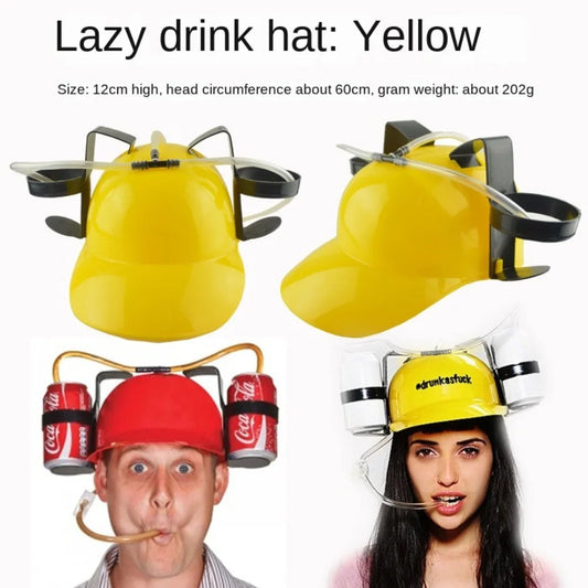 Lazy Beer Hat Drinking Helmet