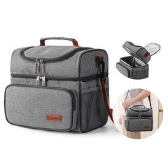 Double Layer Insulated Lunch Bag