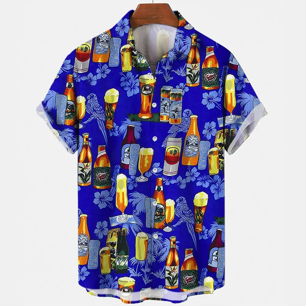 Harajuku Beer Festival Shirt – Limited Edition Beer Festival Art 3D Hawaiian Tee