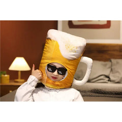 Japanese Funny Beer Plush Hat