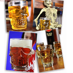 Pirate Skull Glass Beer Mug