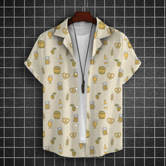 Beer Printed Hawaiian Shirt