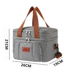 Double Layer Insulated Lunch Bag