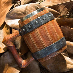 German Viking Barrel Beer Mug