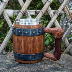 German Viking Barrel Beer Mug