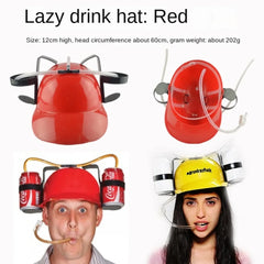Lazy Beer Hat Drinking Helmet