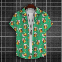 Beer Printed Hawaiian Shirt