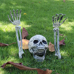 Realistic skeleton stakes for Halloween decor