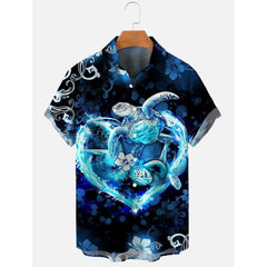 Men's Shark Print Hawaiian Shirt