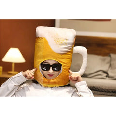 Japanese Funny Beer Plush Hat