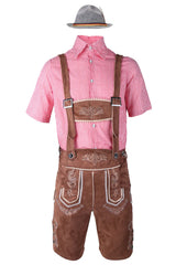 Men Oktoberfest Lederhosen Costume Set