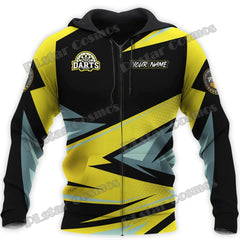Personalized Darts Beer Zip Hoodie