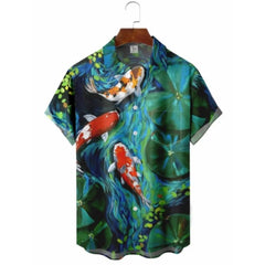 Men's Shark Print Hawaiian Shirt
