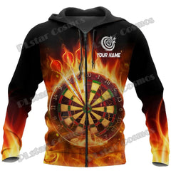 Personalized Darts Beer Zip Hoodie