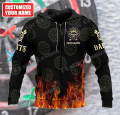 Personalized Darts Beer Zip Hoodie