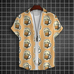 Beer Printed Hawaiian Shirt