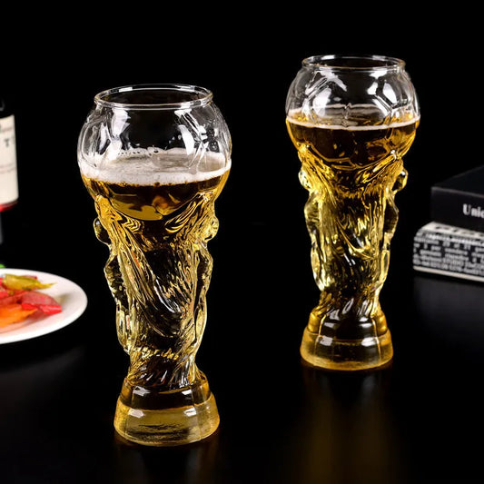Trophy Shape Textured Beer Mug