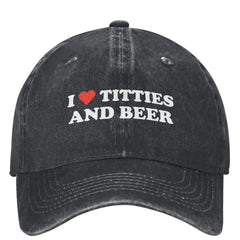 I Love Titties And Beer Baseball Caps