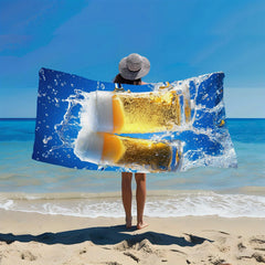 Beer Cheers Beach Towel