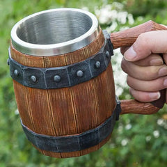 German Viking Barrel Beer Mug