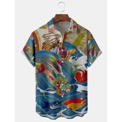 Men's Shark Print Hawaiian Shirt