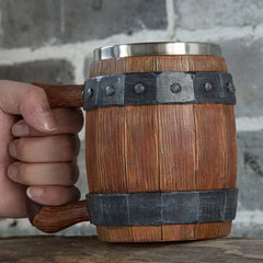 German Viking Barrel Beer Mug