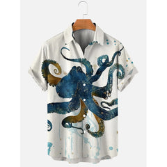 Men's Shark Print Hawaiian Shirt