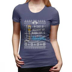 Funny Beer Blood Type Hoodie Tee