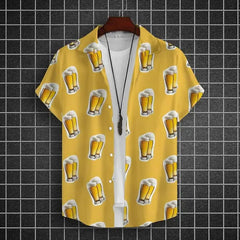 Beer Printed Hawaiian Shirt