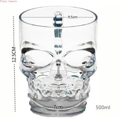 Pirate Skull Glass Beer Mug